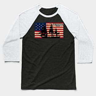 President 1800 Sailing Ship USA Vintage American Flag Gift Baseball T-Shirt